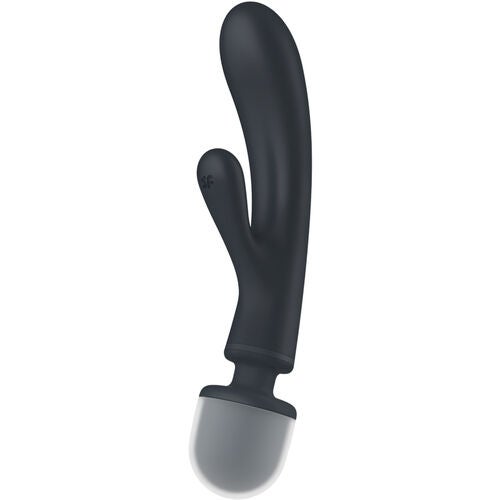 Satisfyer - Triple Lover - Hieromasauva/ rabbit-vibraattori, harmaa