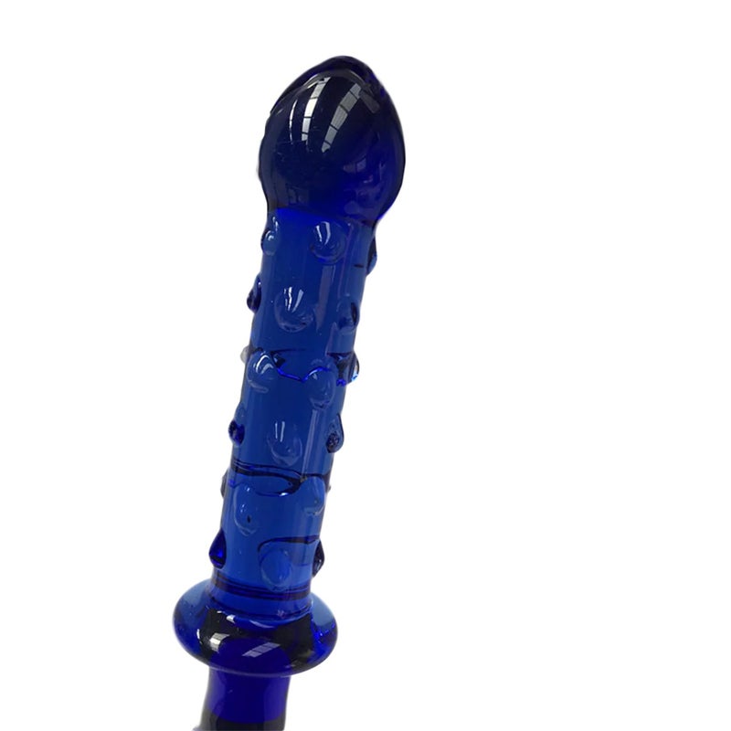 Lasi Dildo Nystyr&ouml;ill&auml; - Sky Blue Sininen