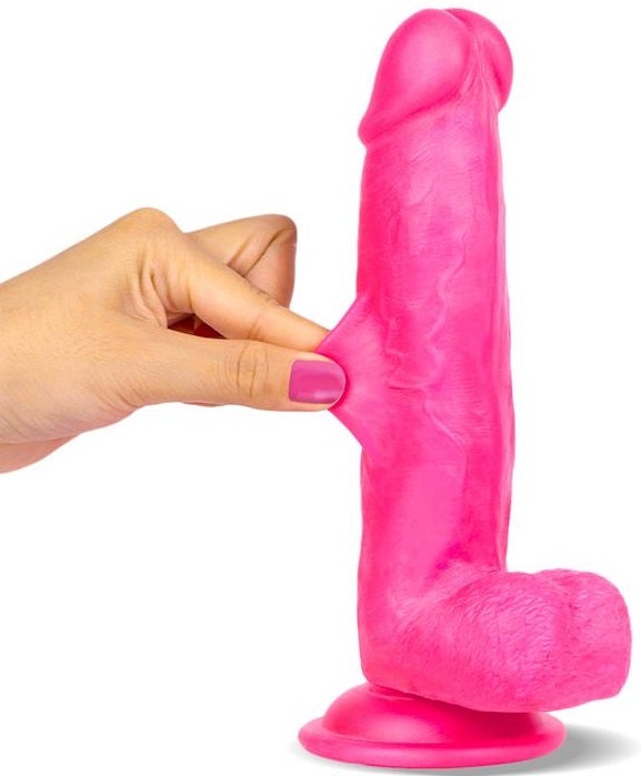 Slidy  20,3cm - Realistinen pinkki dildo liukuvalla "iholla".