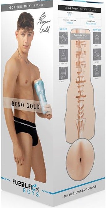Fleshjack Boys - Reno Gold Golden Boy - tekoanuksen pakkaus.