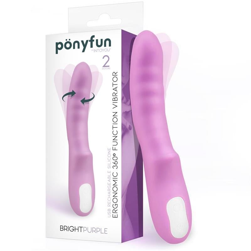Intoyou P&ouml;nufun - Py&ouml;riv&auml; vibraattori tuplamoottorilla, violetti