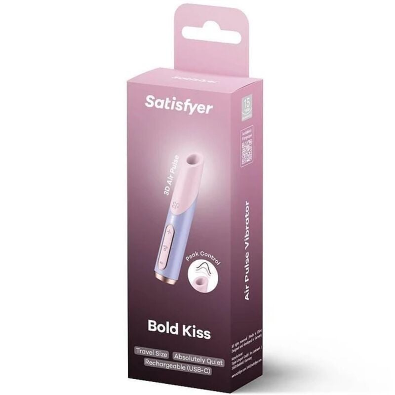 Satisfyer Bold Kiss - Klitoriskiihotin, pinkki-violetti