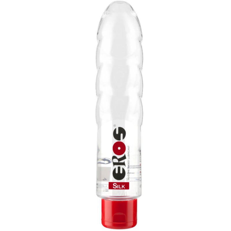 Eros Silk - Silikonipohjainen liukuvoide, dildonmallinen pullo 175ml