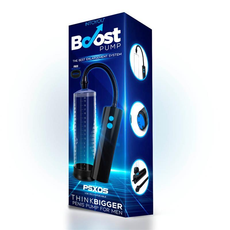 Boost Pump PSX05 - Penispumppu kaukosäädöllä, läpinäkyvä