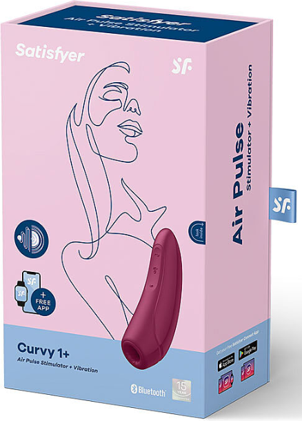 Satisfyer Curvy 1+ - Paineaaltokiihottimen pakkaus.