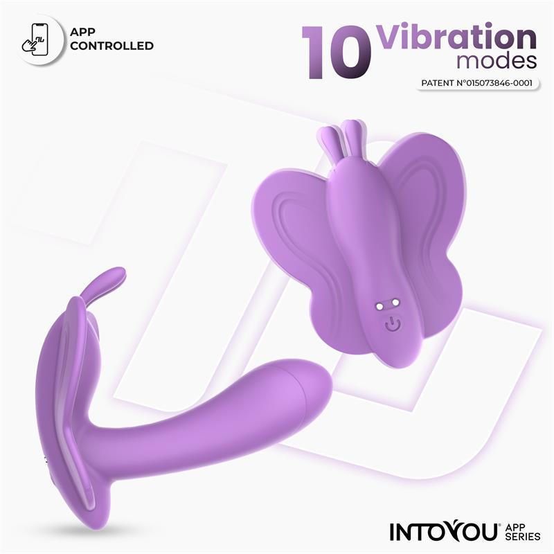 Intoyou App Series Wingy - Perhosvibraattori &auml;pill&auml;, laventeli
